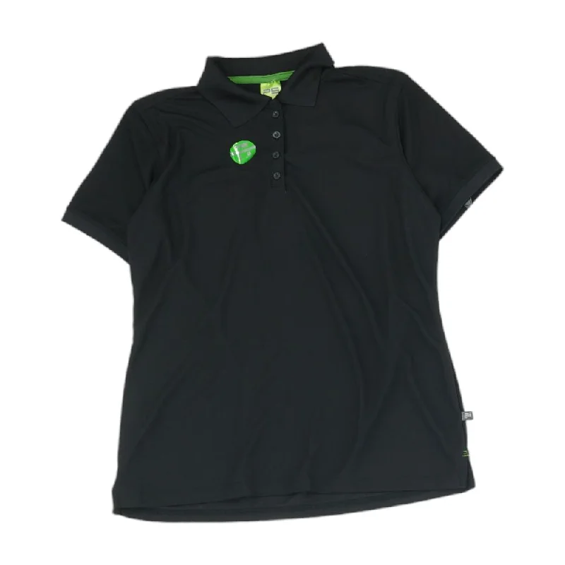 Men's Flowy Shirts for a Relaxed LookBlack Solid Short Sleeve Polo