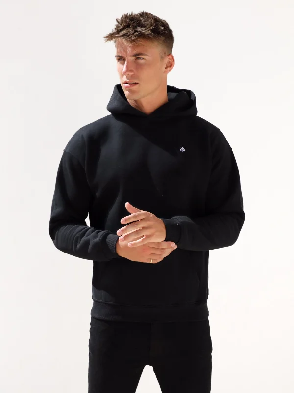 Men's Hoodies for Everyday WearAnchor Relaxed Hoodie - Black