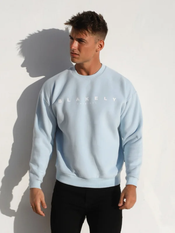 Affordable Men's HoodiesEvolved Relaxed Jumper - Light Blue