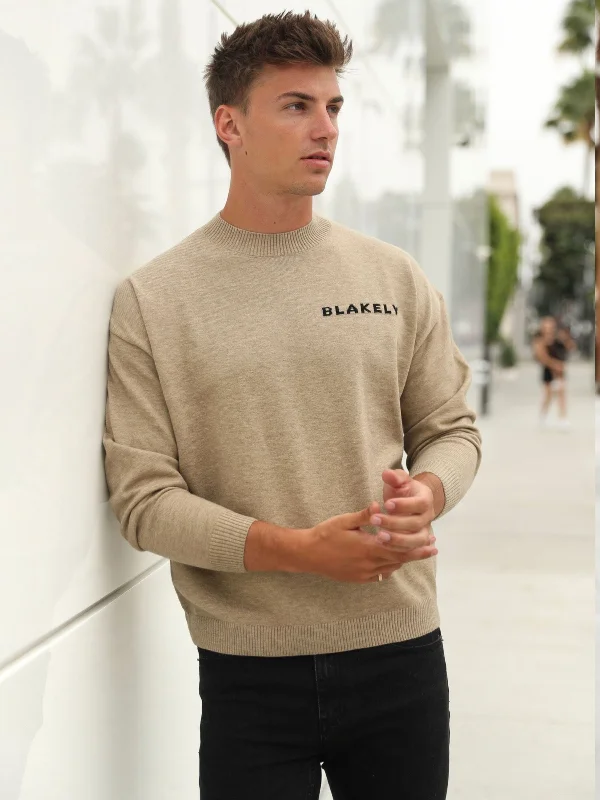 Men's Hoodies with InsulationBlakely Knitted Jumper - Tan