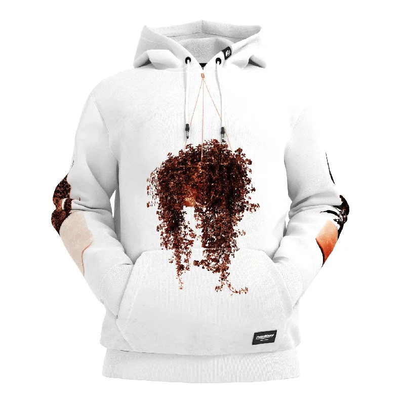 Men's Hoodies with Adjustable SleevesBrown Plants Hoodie