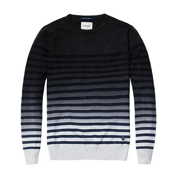 Men's Sweaters in Neutral ColorsCasual Fading Stripe Sweater