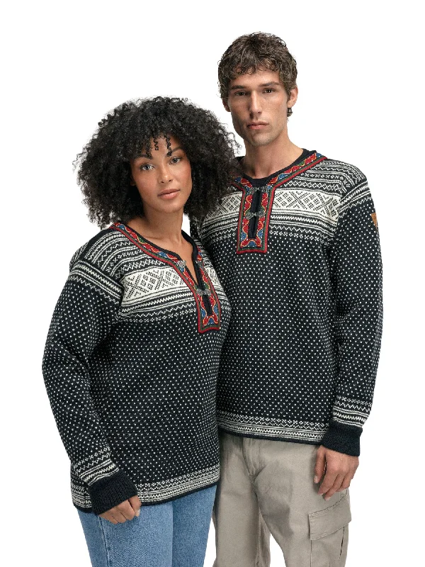 Men's Sweaters with Flat-Front DesignsDale of Norway - Setesdal Unisex Sweater - Black