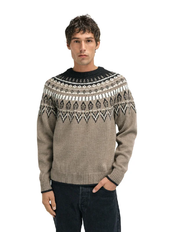 Versatile Men's Zip-Up SweatersDale of Norway - Sula Man Sweater - Coffee Sand Offwhite