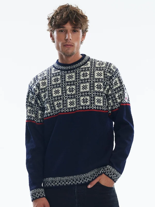 Men's Sweaters with Embroidered DesignsDale of Norway - Tyssoy Men's Sweater - Navy