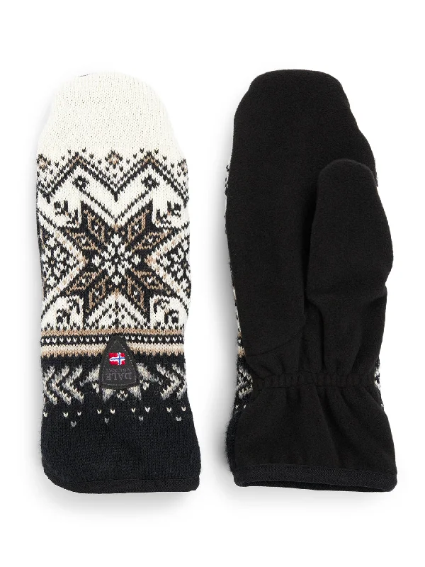 Men's Sweaters with Cable PatternsDale of Norway - Vail Polar Mitts - Black/Sand