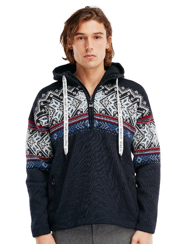 Men's Sweaters in Metallic ColorsDale of Norway - Vail Weatherproof Men's Hoodie - Navy