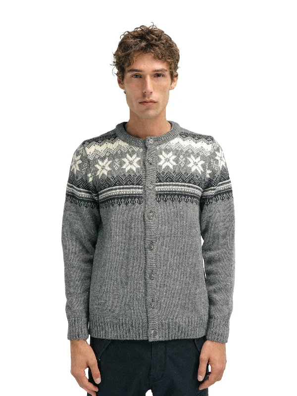 Men's Sweaters with Hooks and LoopsDale of Norway - Veafjord Men's Jacket - Smoke Darkcharcoal