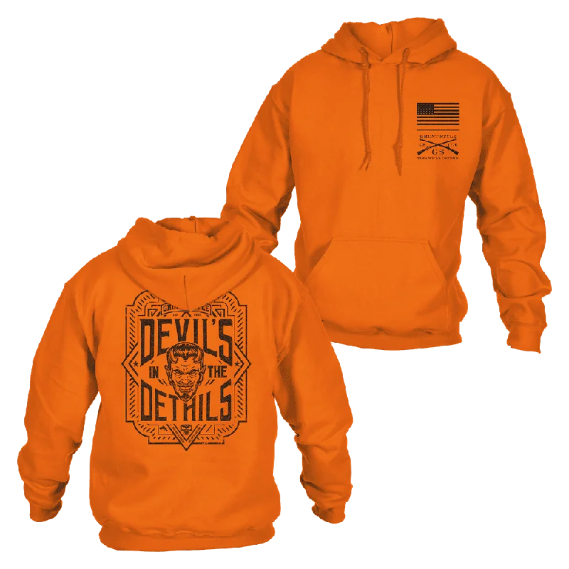 Men's Hoodies with LogoDevils In The Details Hoodie - Safety Orange