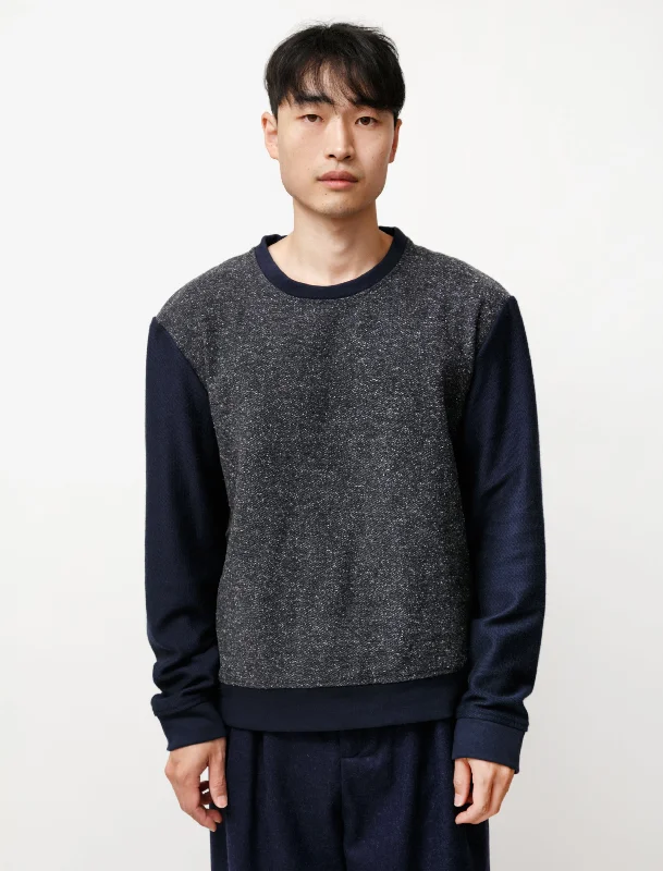 Men's Sweaters with High-Low HemlinesSweatshirt Cotton Mix