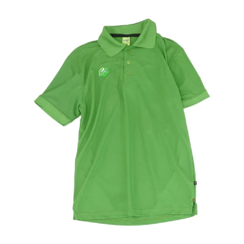 Men's Shirts for HikingGreen Solid Short Sleeve Polo