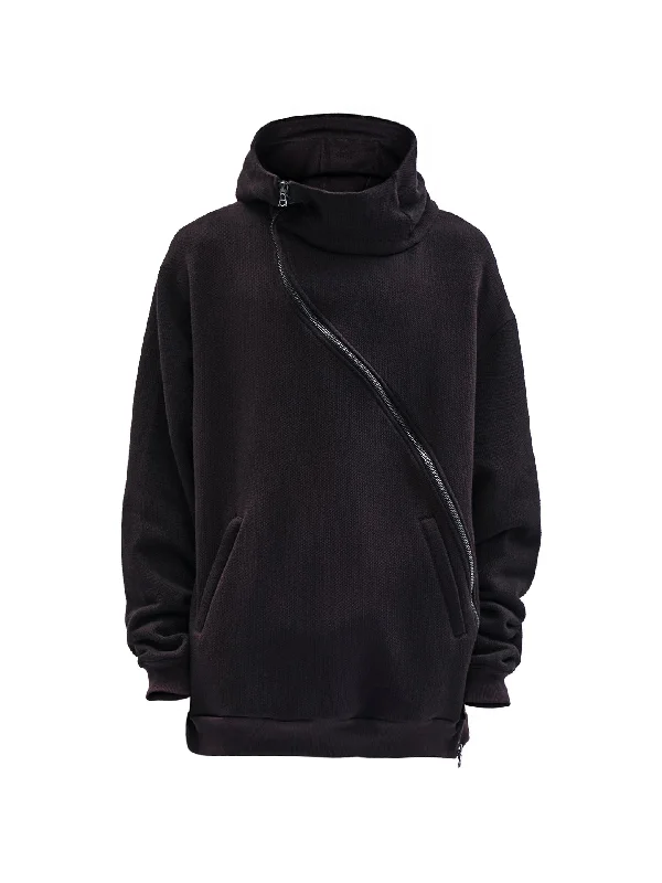 High-Quality Men's French Terry Hoodiesgurutze hoodie cold dyed burgundy