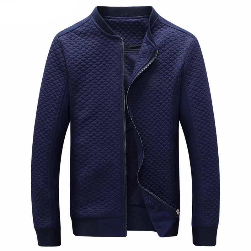 Men's Sweaters with Stand-Up CollarsJersey Bomber Jacket