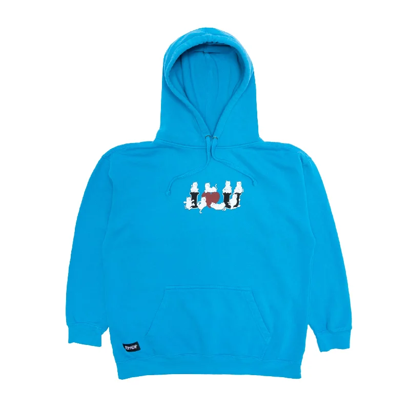 Cool Men's Graphic HoodiesI Heart U Hoodie (Azure Blue)