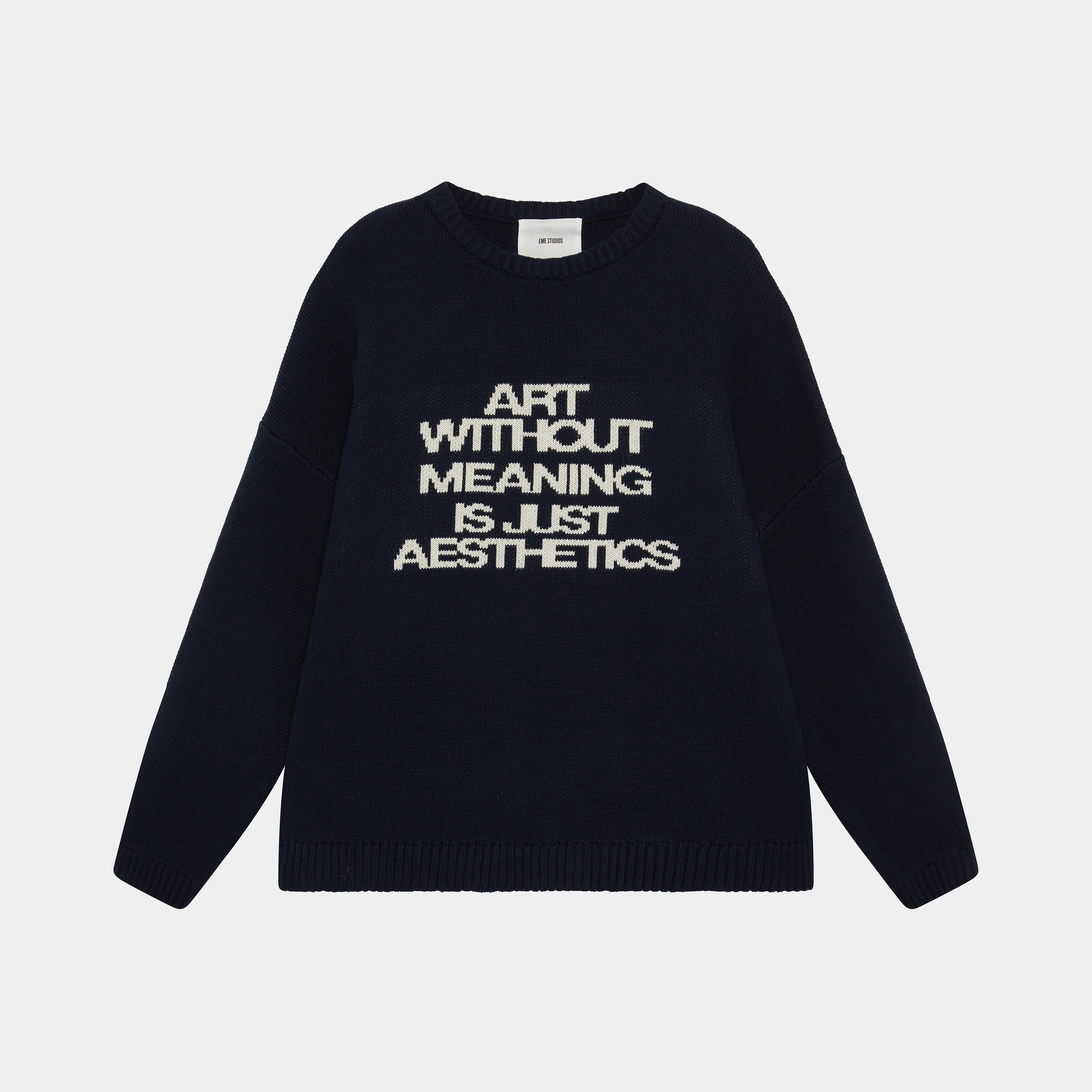 Men's Sweaters with Set-In SleevesLine Up Navy Oversized Knit