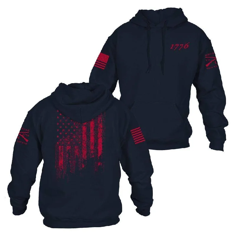 Designer Men's Hoodie Jackets1776 Flag Hoodie - Navy