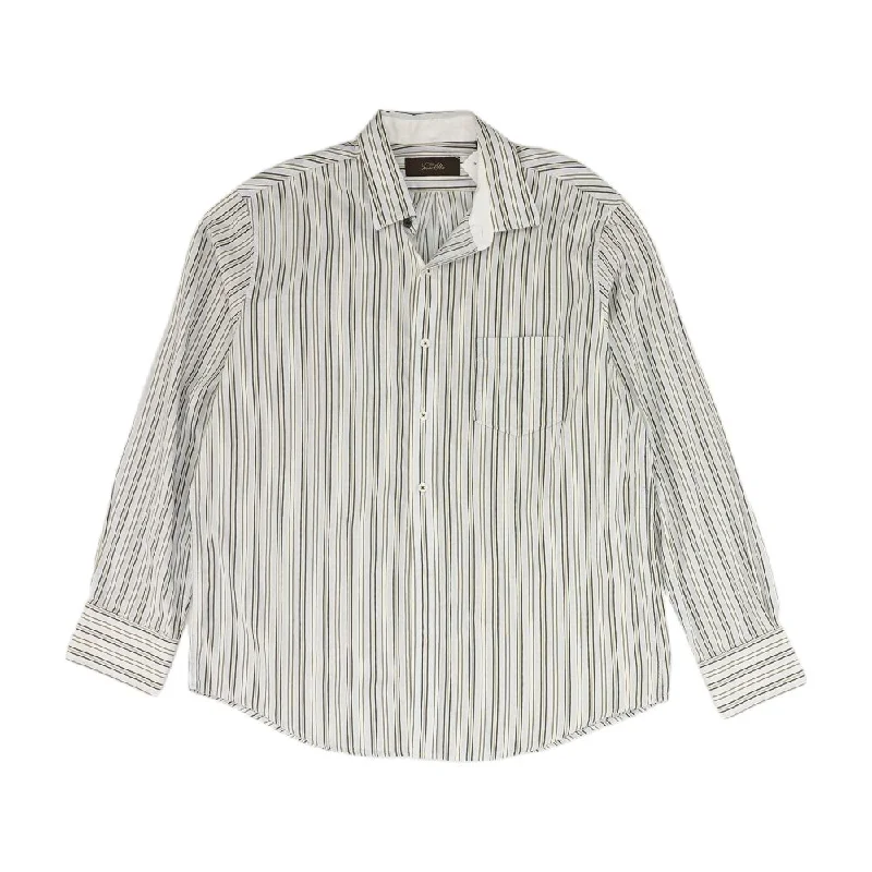 Men's Dressy Shirts for Formal EventsMulti Striped Long Sleeve Button Down