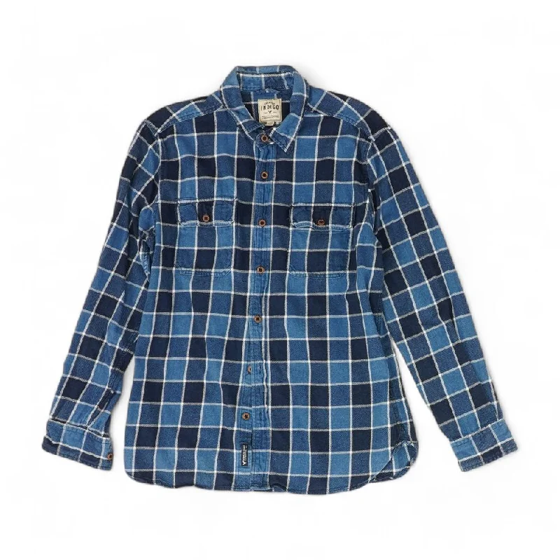 Elegant Men's Dress ShirtsNavy Check Flannel Button Down