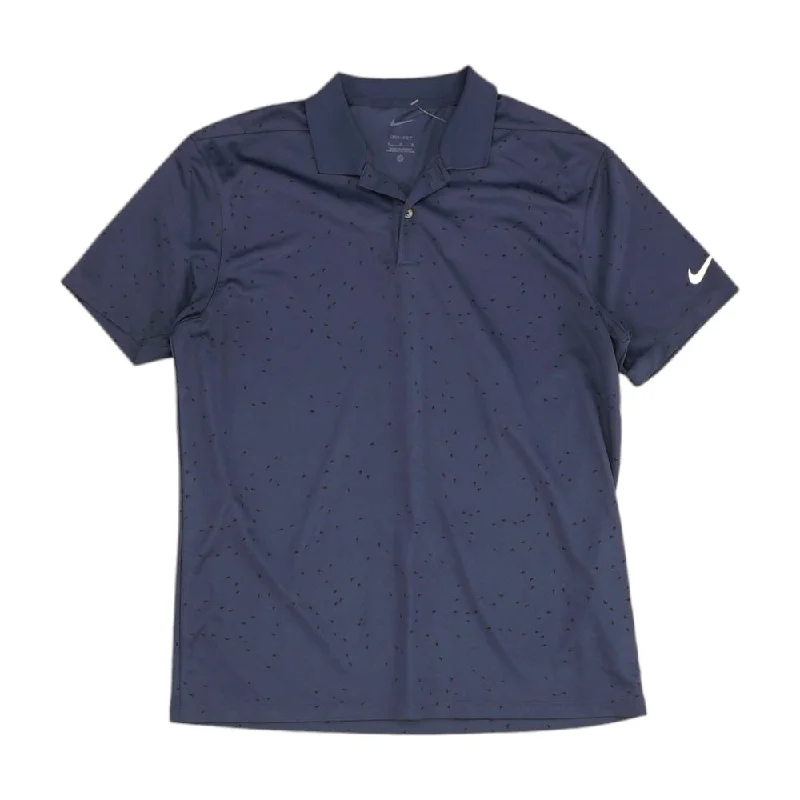 Men's Shirts with Button-Down PocketsNavy Graphic Short Sleeve Polo