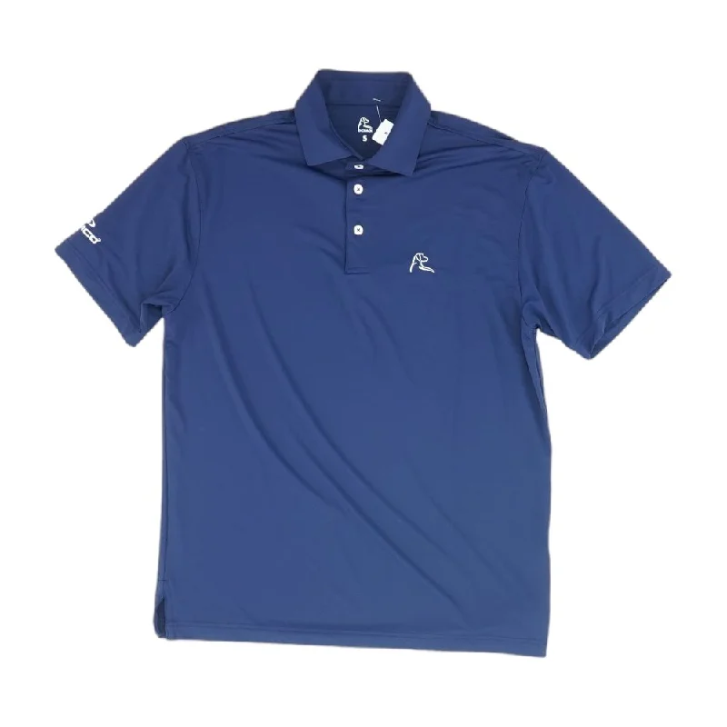 Men's Tailored Shirts for a Professional AppearanceNavy Solid Short Sleeve Polo