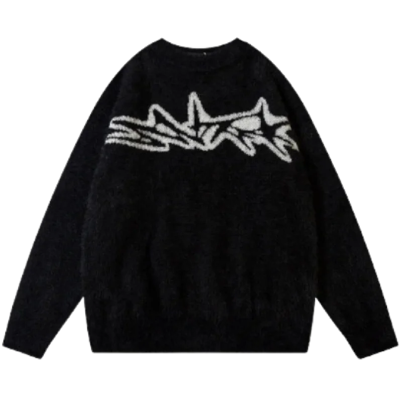 Men's Sweaters with Raglan SleevesNB Grafiti Crewneck Sweater