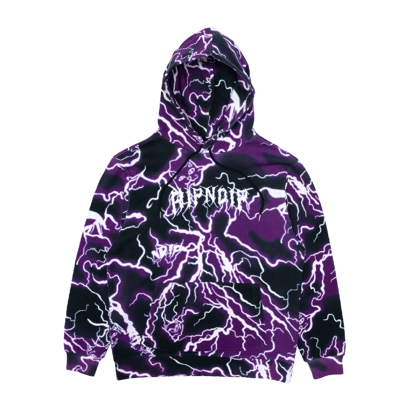 Men's Hoodies with Lined HoodsNikola Hoodie (Black / Purple)