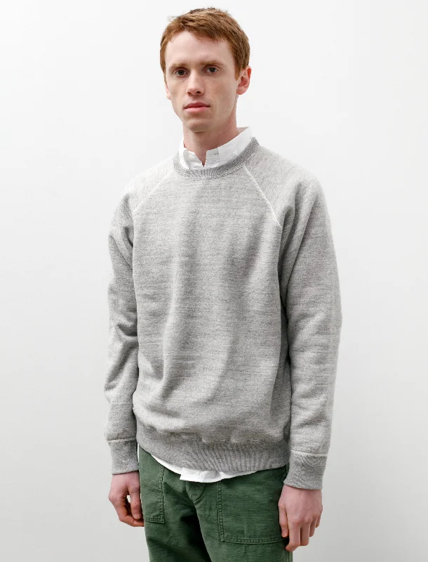 Men's Sweaters with Low-Neck DesignsLoop Wheel Crewneck Sweatshirt Heather