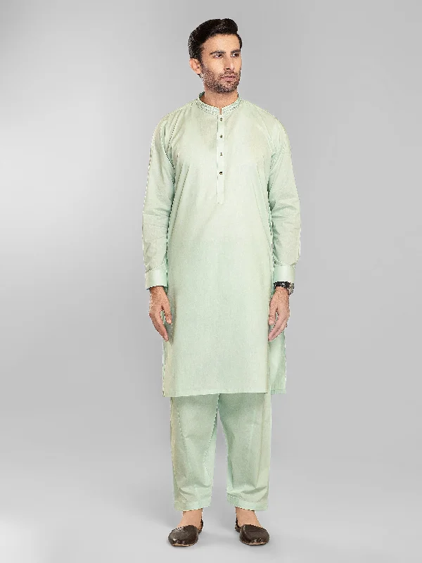 Men's Shirts with Scoop NecksCotton Suit-Embroidered