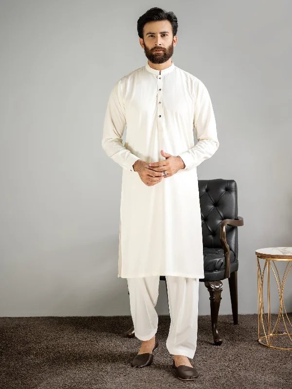 Men's Shirts with Embellished HemlinesWash and Wear Suit-Embroidered