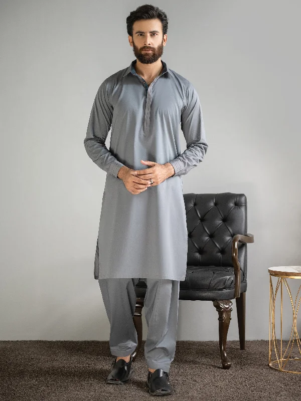 Men's Shirts with TiesCotton Suit-Embroidered