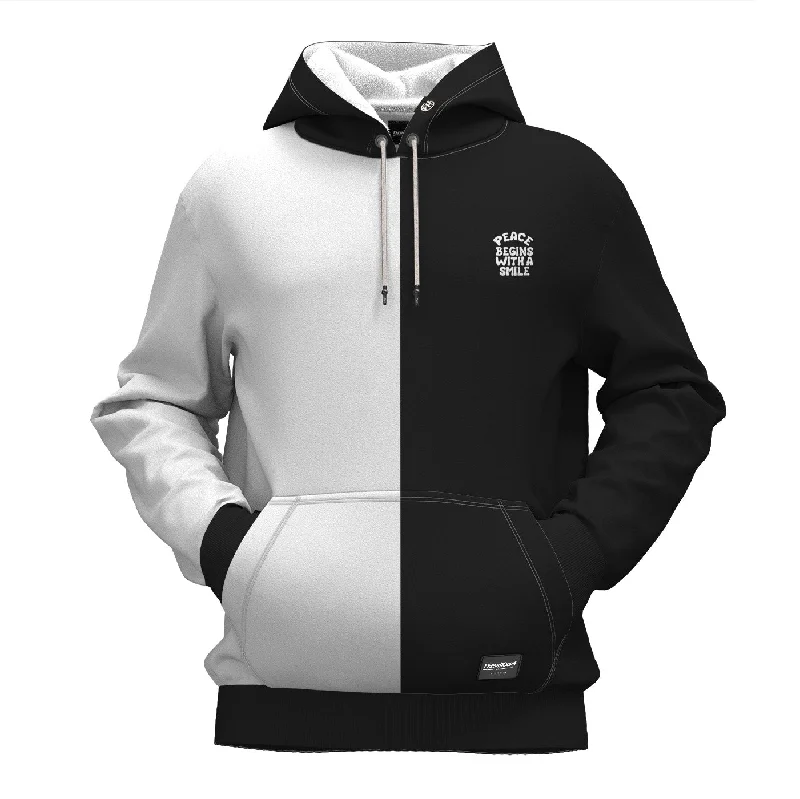 Men's Hoodies for Short MenPeace Begins With A Smile Hoodie