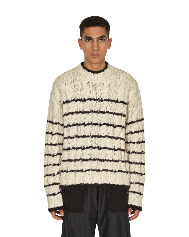 Men's Sweaters with Patchwork DesignsAbysse Sweater Beige