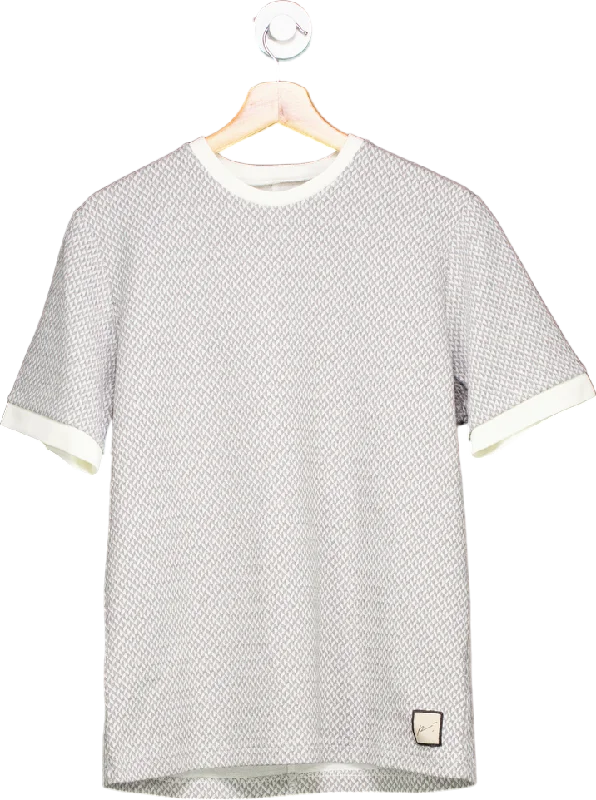 Warm Men's Fleece-Lined TopsPrevu Grey Webster Ss Crew T-shirt UK L