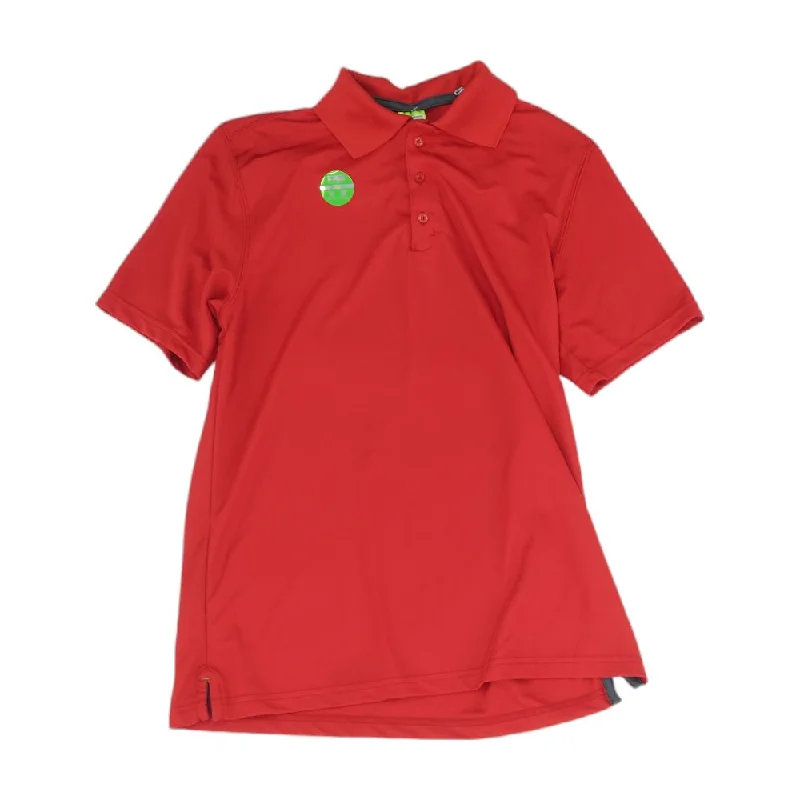 Men's Shirts for CampingRed Solid Short Sleeve Polo