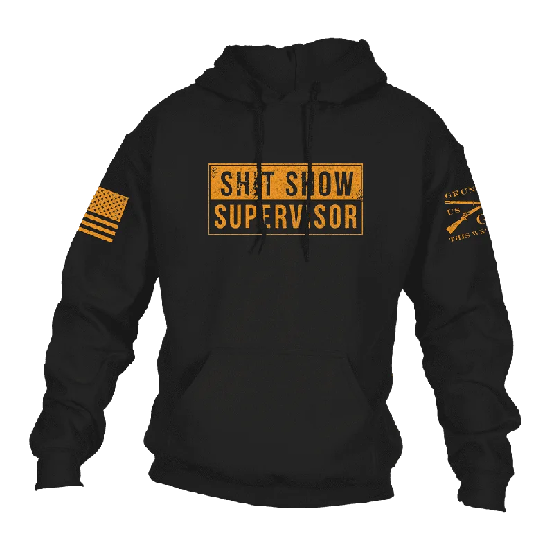 Versatile Men's All-Season HoodiesSh*t Show Supervisor Hoodie - Black