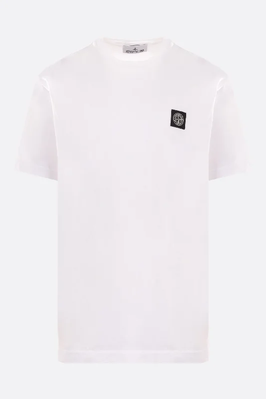 Men's Shirts with Short Placketslogo patch cotton t-shirt