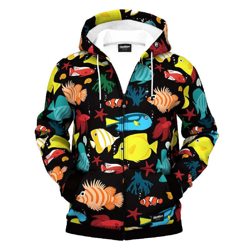 Men's Hoodies for RunningTropical Fish Zip Up Hoodie