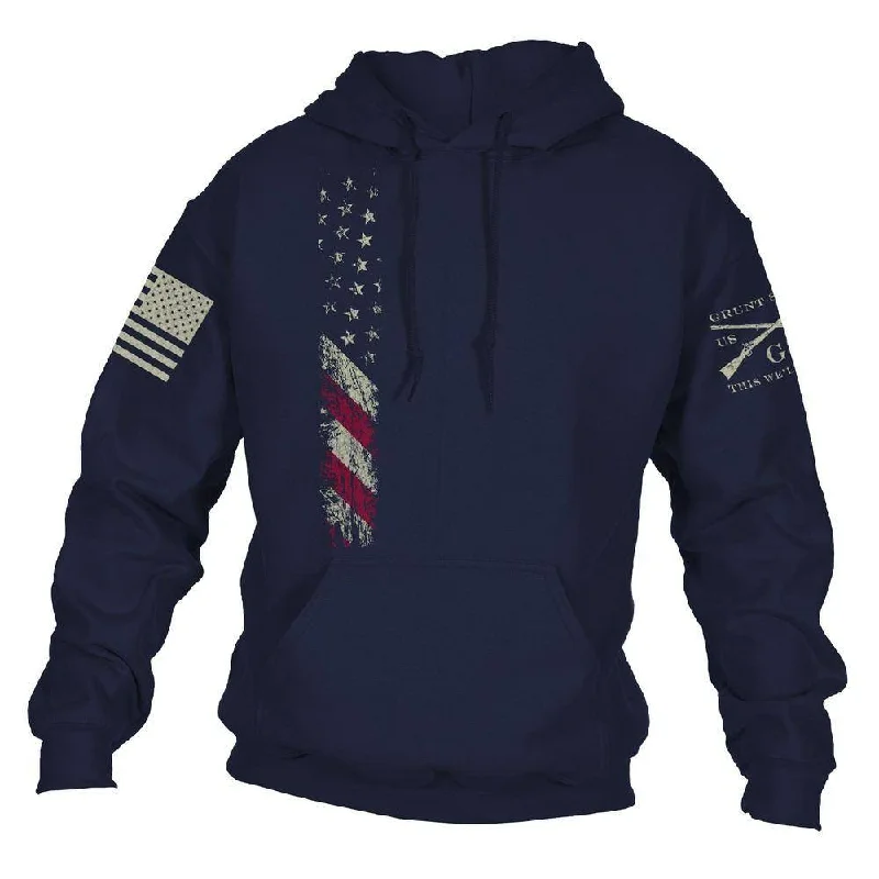 Men's Hoodies with Asymmetric ZippersTrue Colors Hoodie - Navy