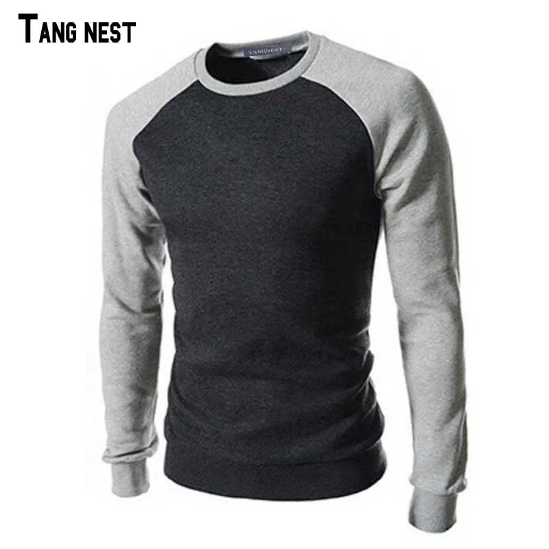 Men's Sweaters with Hidden PocketsTwo Tone Slim Fit Sweatshirt