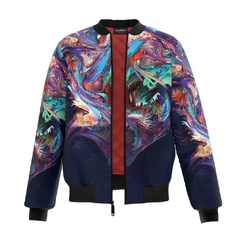 Men's Coats with Water-Repellent FabricUnnaturally Alien 21: Starry Sky Bomber Jacket