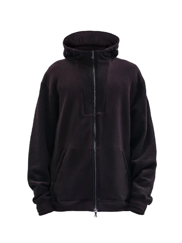 Men's Hoodies for Outdoor Activitiesurrieta zipped sweatshirt cold dyed burgundy