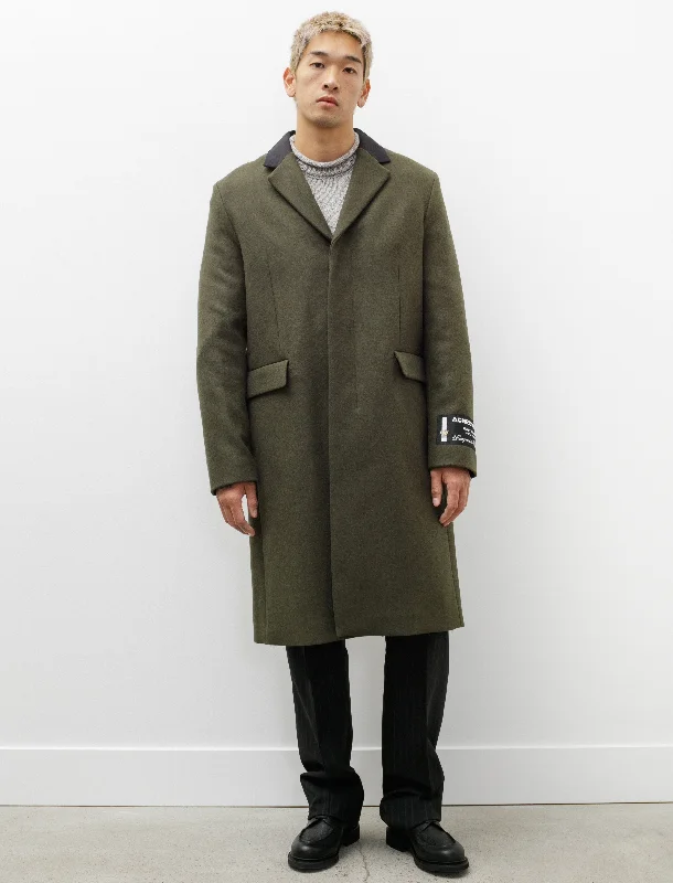 Affordable Men's Winter CoatsTailored Coat Wool Blend Green Melange