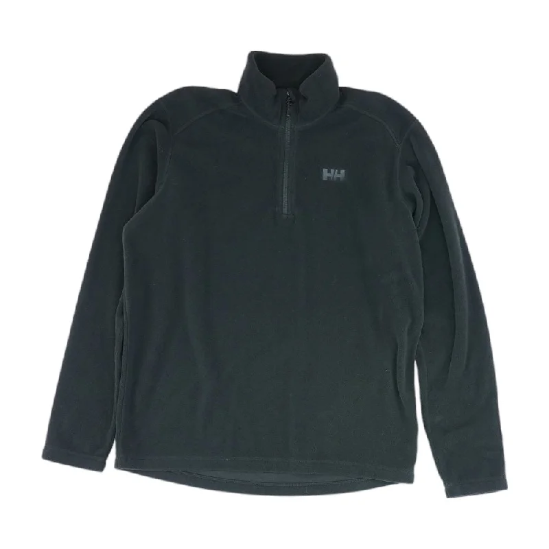 Lightweight Men's WindbreakersBlack Solid 1/4 Zip Pullover