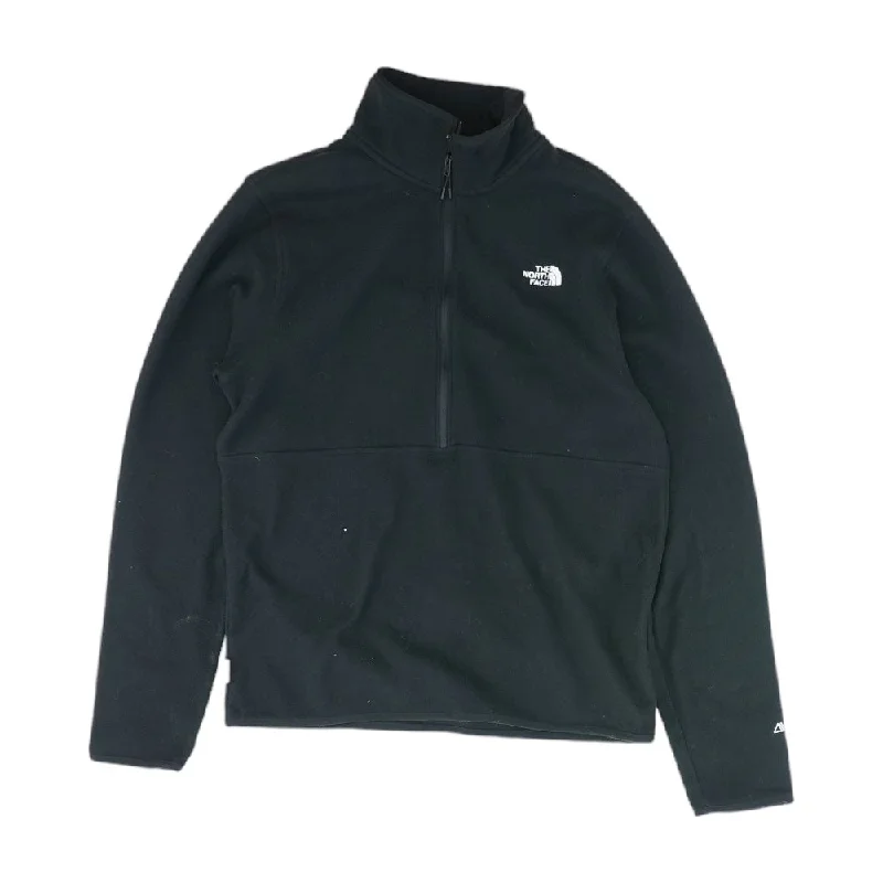 Men's Coats with Hand WarmersBlack Solid 1/4 Zip Pullover