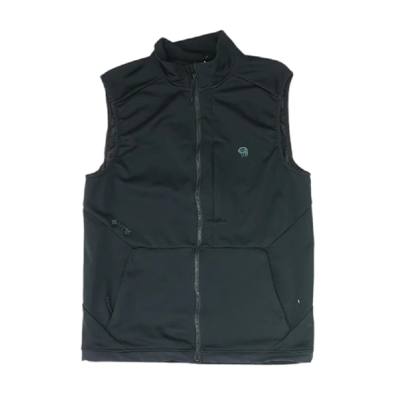 Men's Coats with Magnetic ClosuresBlack Solid Active Vest