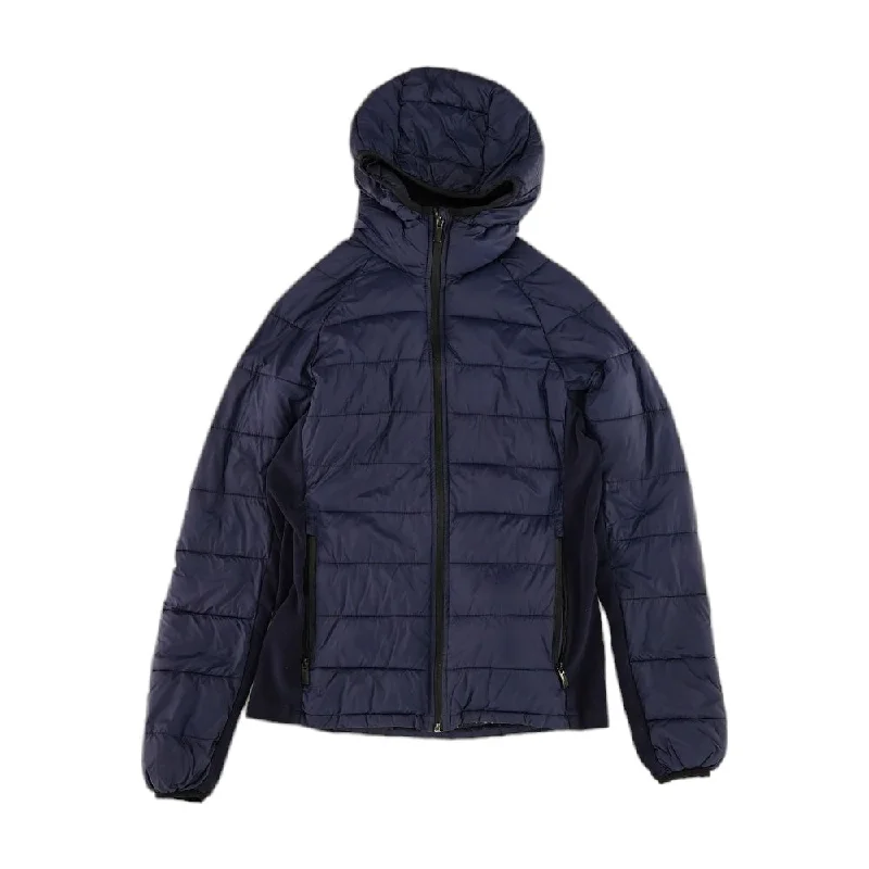 Men's Coats for Formal EventsBlue Solid Puffer Jacket