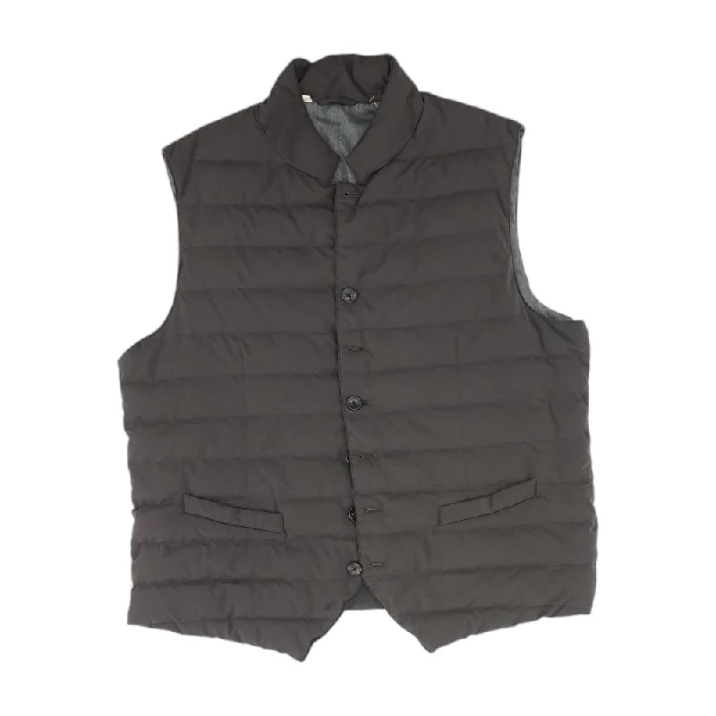 Men's Coats with VentilationCharcoal Solid Puffer Vest