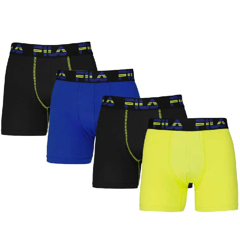 Men's Coats for BikingFILA - Men's 4 Pack Boxer Brief (FM412BXPB9 400)