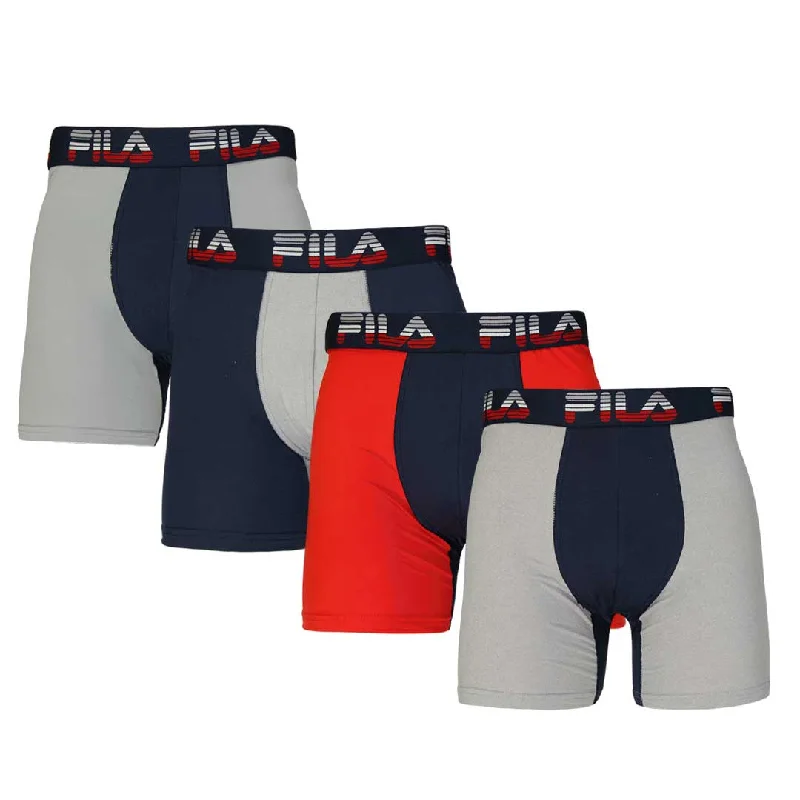 Men's Coats for Ice FishingFILA - Men's 4 Pack Boxer Brief (FM412BXPB9 410)