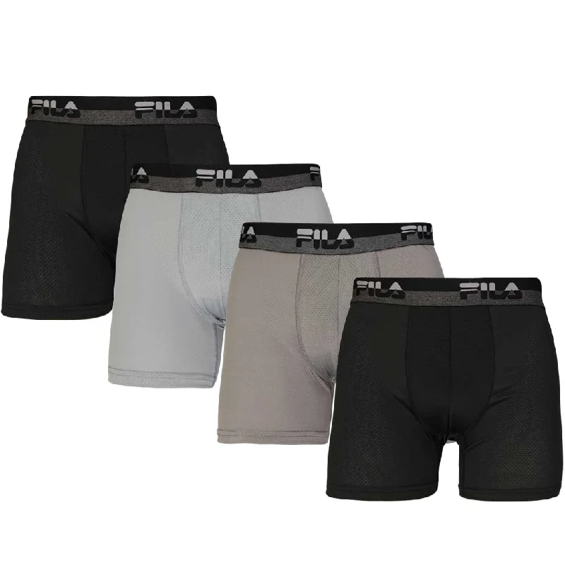 Affordable Men's Winter CoatsFILA - Men's 4 Pack Boxer Brief (FM412BXPM8 001)